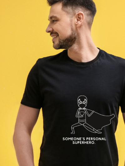 personal superhero isadepäeva orgaanilisest puuvillast t-särk