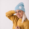 helesinine müts kanaga, beanie naistele