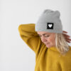 hall müts südamega, beanie naistele