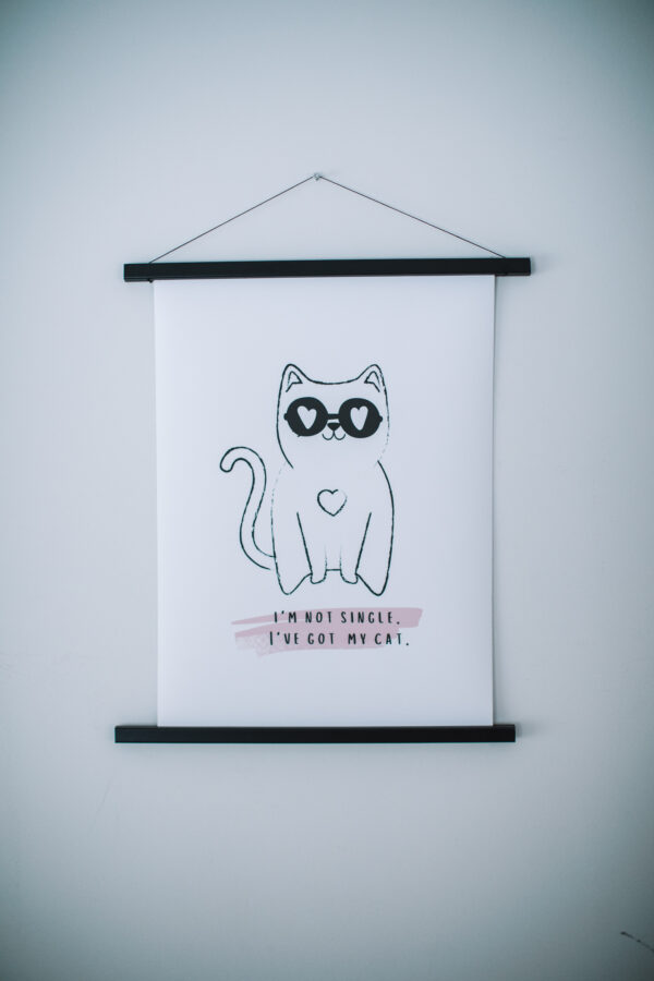 I´m not single. I´ve got my cat poster with wooden poster hanger. - Image 3