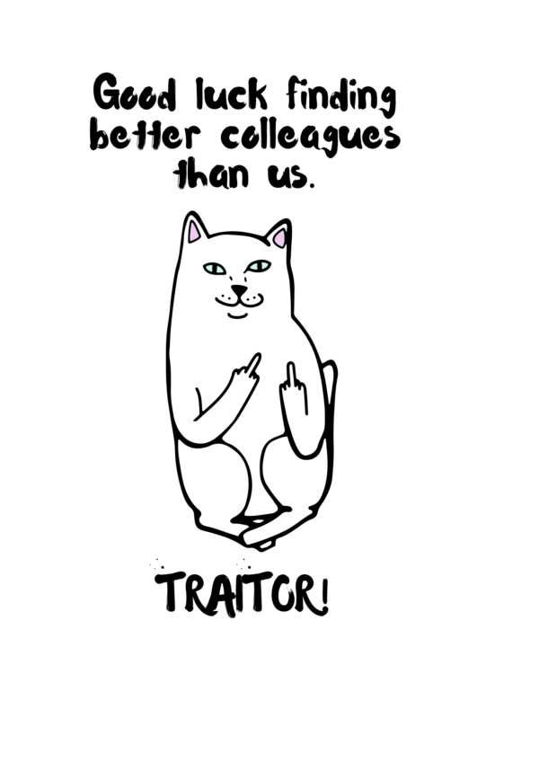 Töölt lahkuva kolleegi kingitus - Traitor pusa - Image 4