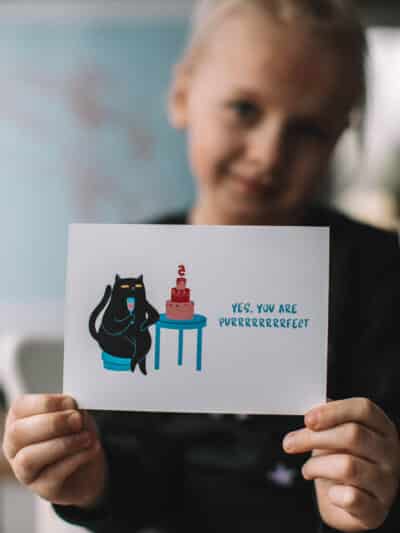 Postkaart "Purrrrrrrfect"