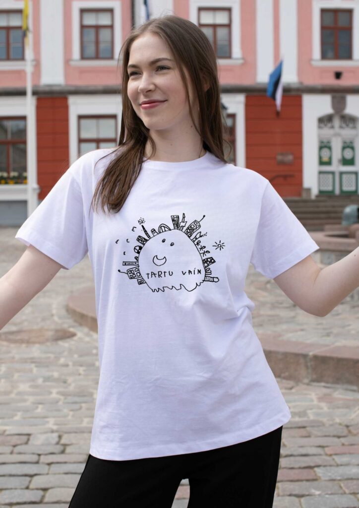 lapse joonistusega t-särk