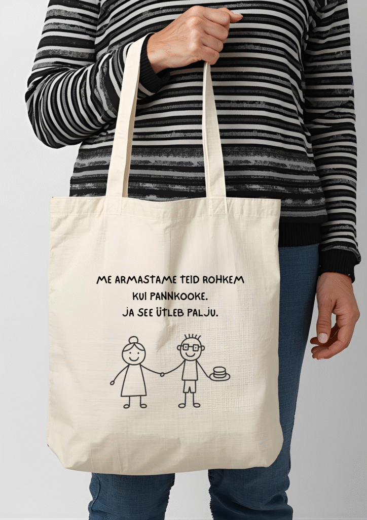 kingitus vanaemale sonumiga poekott 2