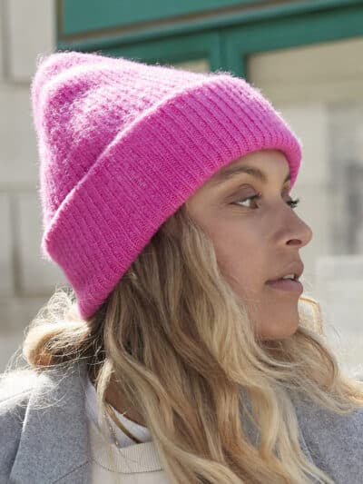 pink beanie