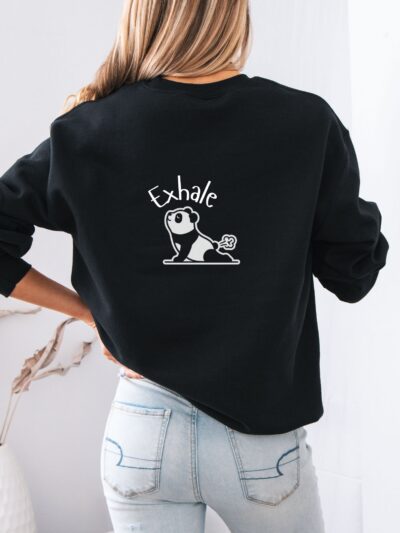 Black sweatshirt with a funny slogan