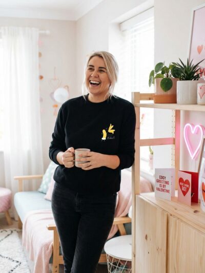 A hoodie with a funny message