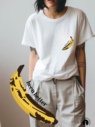 naljakas T-särk banaaniga