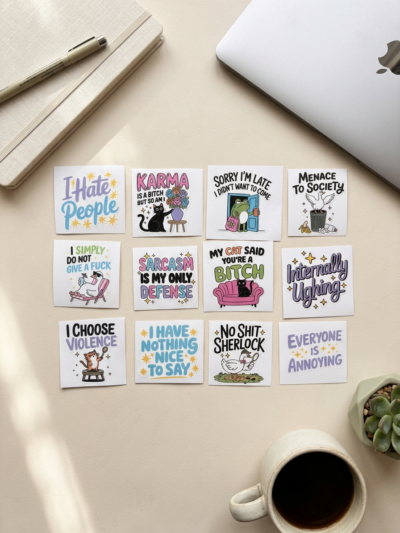 Sarkastilised kleepsud – 12 tk (Vol. 2)